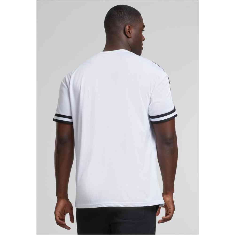 Urban Classics - Oversized Stripes Mesh Mens Tshirt - White